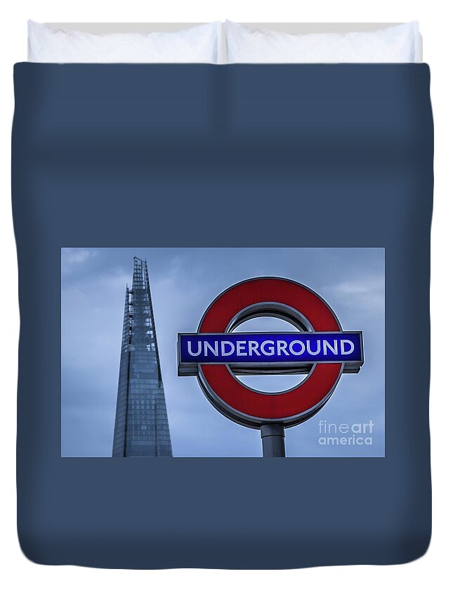 The Shard Duvet Cover featuring the photograph Over and Under by David Rucker