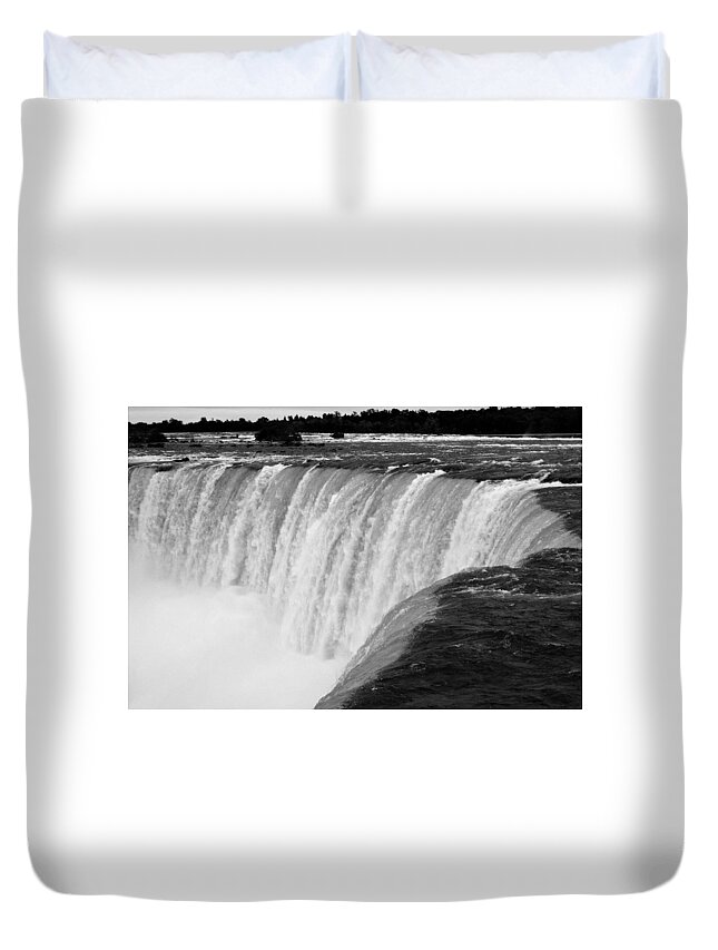 Water Duvet Cover featuring the photograph Over the Dam by Charles HALL