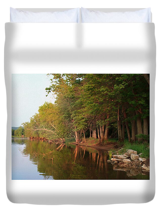 Landscape Duvet Cover featuring the photograph Painted Land by Inspired Arts