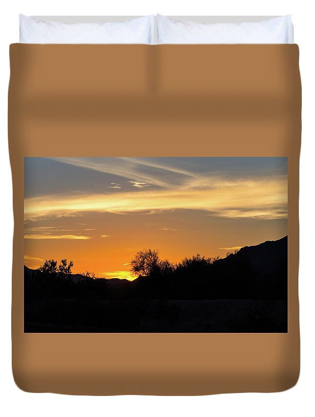 Painted Duvet Cover featuring the photograph Painted Sky by Douglas Killourie