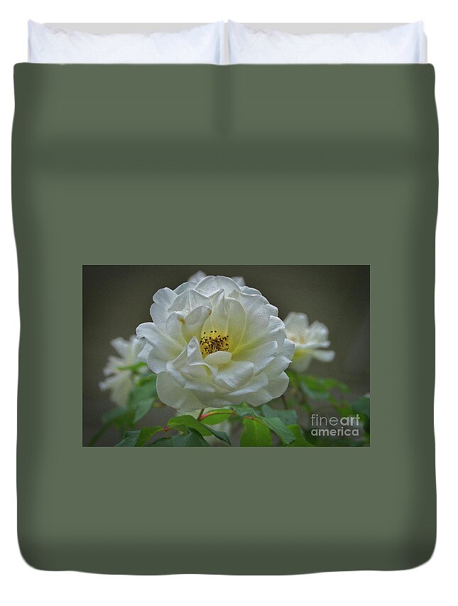 Intense Duvet Cover featuring the photograph Painted Spring Camilia by Skip Willits