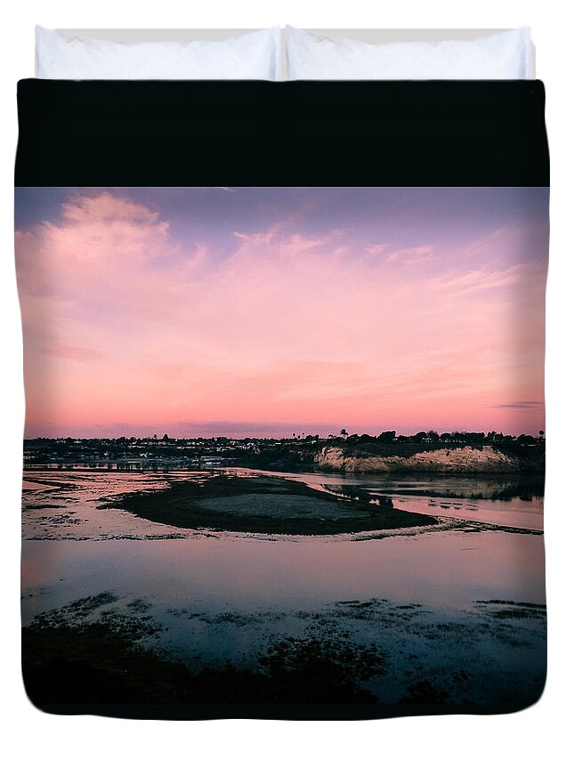 Pale Duvet Cover featuring the photograph Pale Pink Serenity by Pamela Newcomb