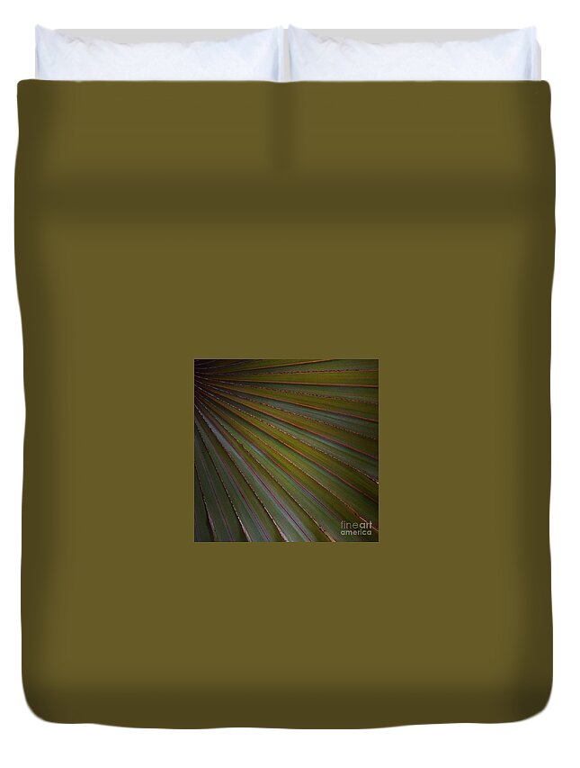 Palm Duvet Cover featuring the photograph Palm by Denise Railey