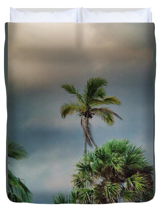 Naples Duvet Cover featuring the photograph Stormy Skies in Florida by John Black