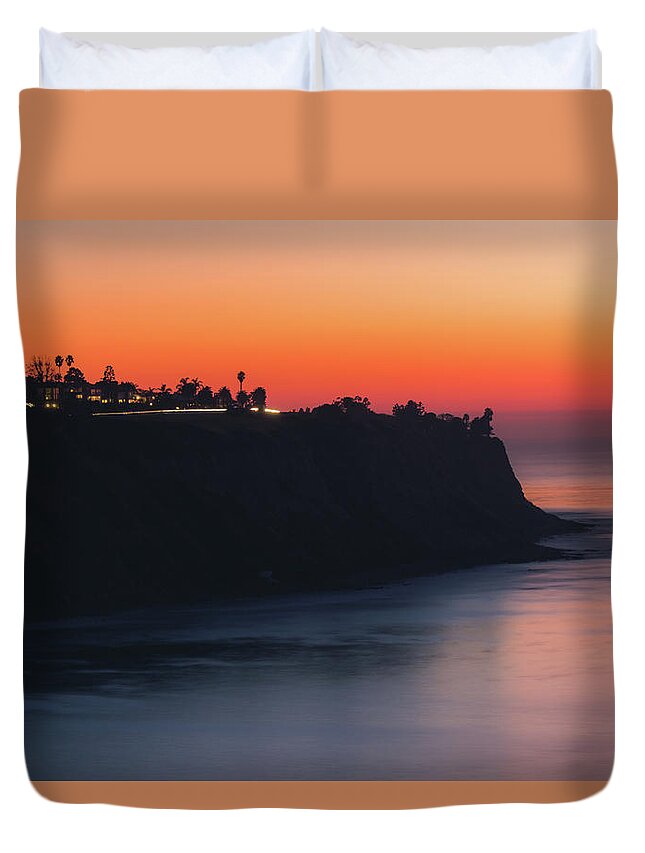 Architecture Duvet Cover featuring the photograph Palos Verdes Coast After Sunset by Andy Konieczny