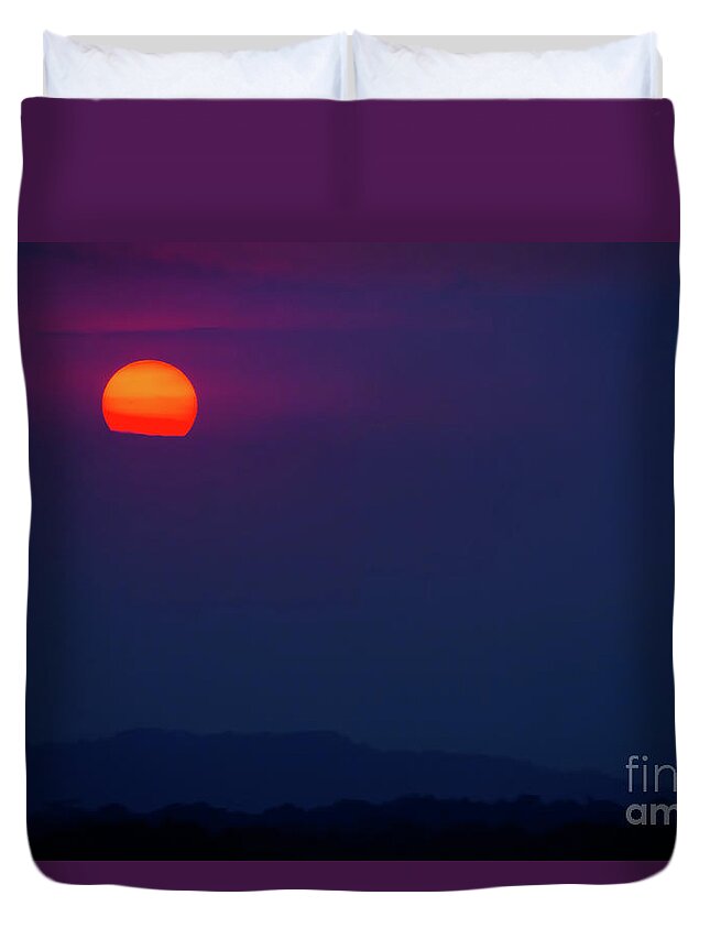 Sunrise Duvet Cover featuring the photograph Panamanian Sunrise 2 by Doug Sturgess