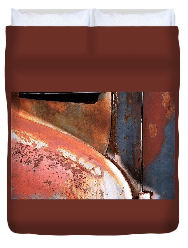 Abstract Duvet Cover featuring the photograph Panel from Ole Bill by Steve Karol