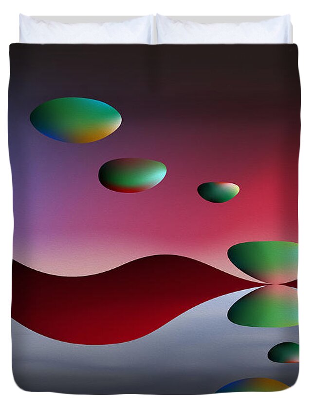 Live Duvet Cover featuring the digital art Parallel Lives by Leo Symon