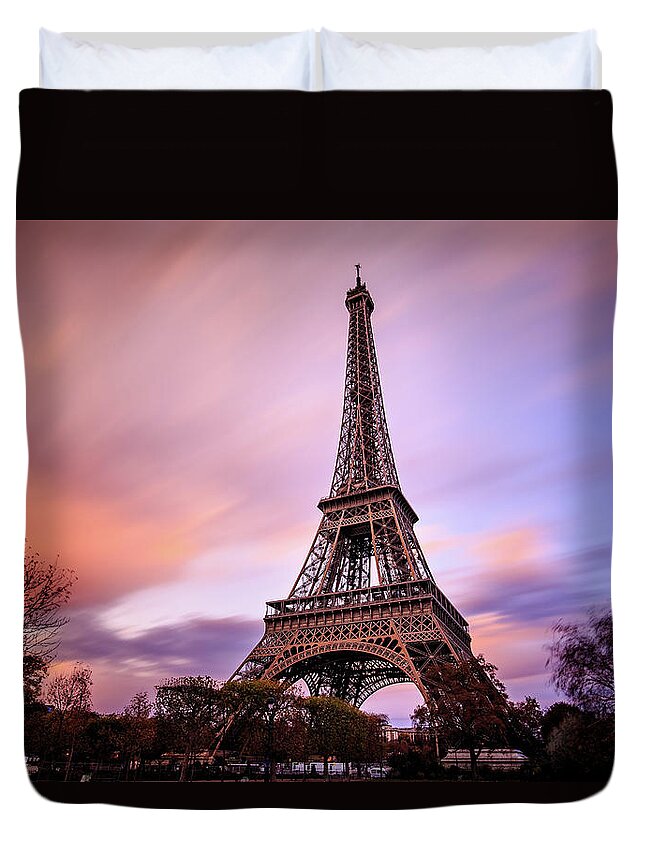 Paris Duvet Cover featuring the photograph Paris Pastels by Jennifer Casey