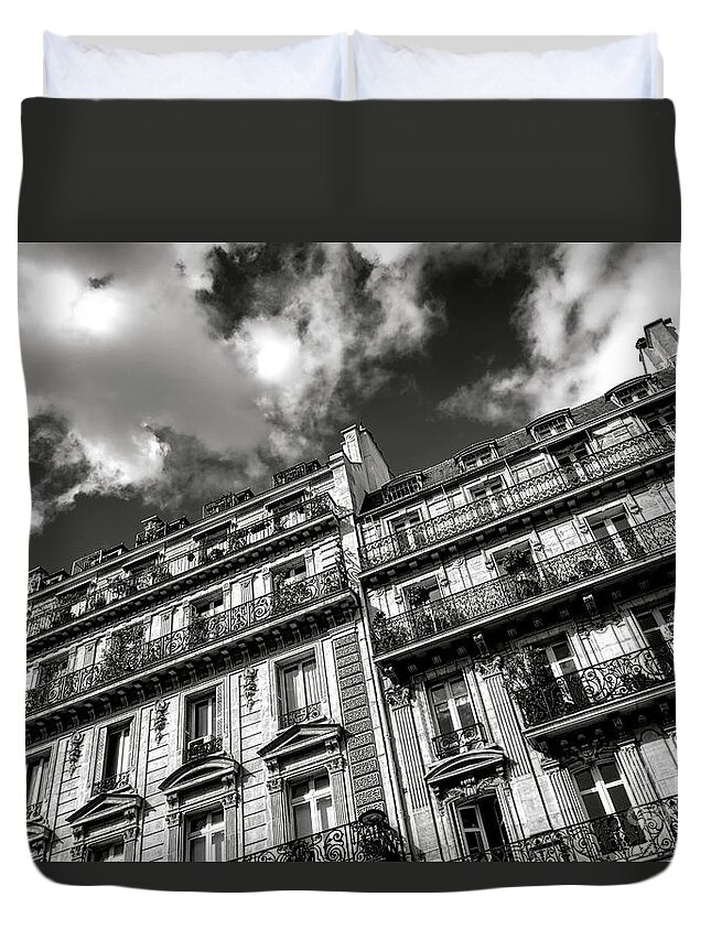 Paris Duvet Cover featuring the photograph Parisian Buildings by Olivier Le Queinec