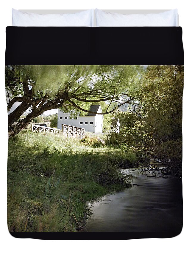 Utah Duvet Cover featuring the photograph Park City Barn 2 by Brett Pelletier