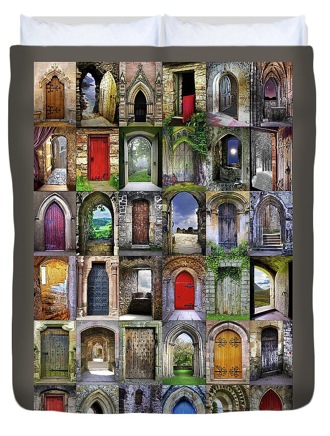 Doors Duvet Cover featuring the digital art Rite of Passage by Vicki Lea Eggen