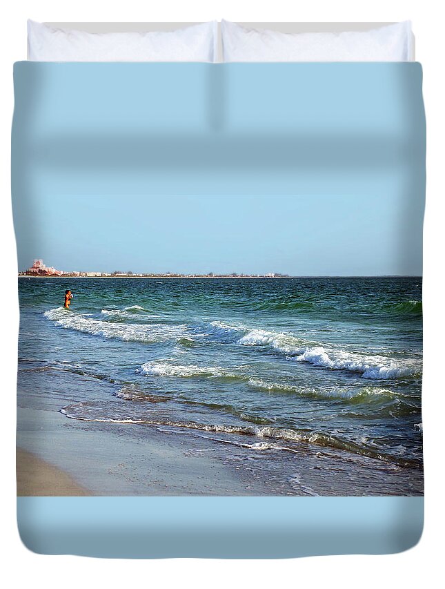 Beach Duvet Cover featuring the photograph Passagrill Beach by Ginny Schmidt