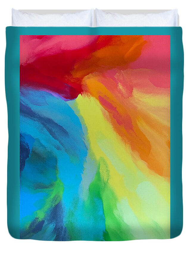 Passion Duvet Cover featuring the painting Passion by Linda Bailey