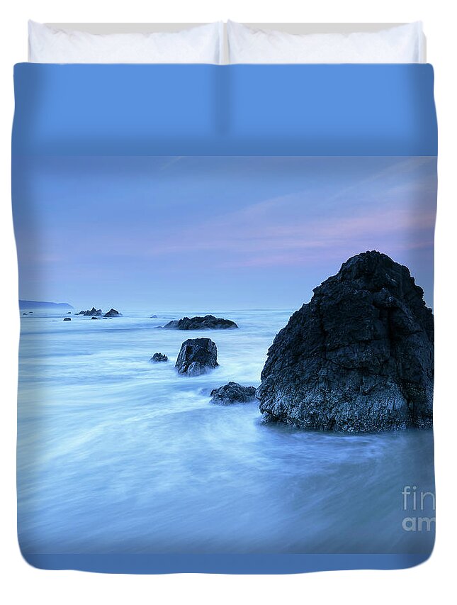 Pastel Duvet Cover featuring the photograph Pastel-colored Scenery by Masako Metz