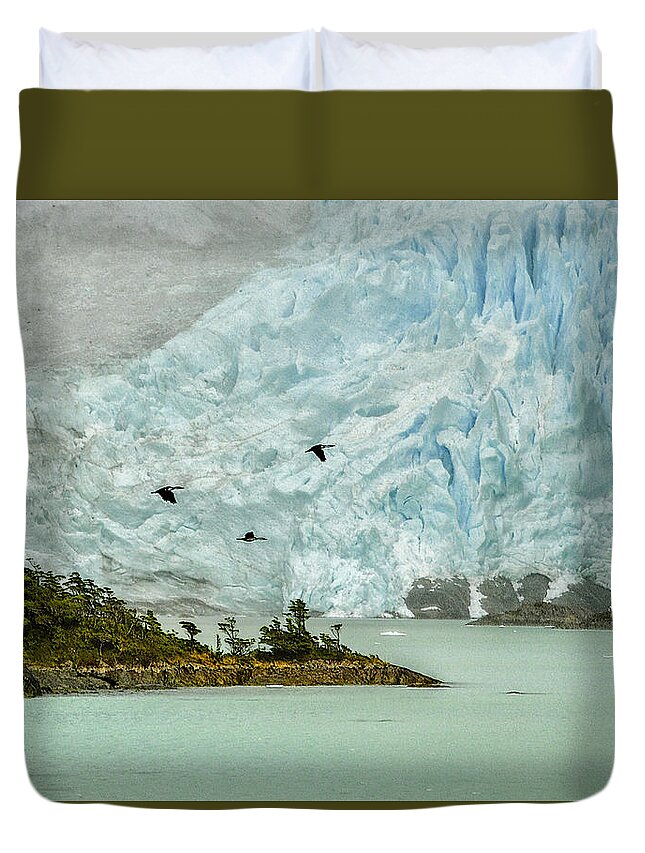 South America Duvet Cover featuring the photograph Patagonia Glacier by Alan Toepfer