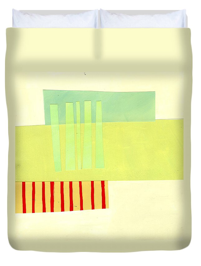 Abstract Art Duvet Cover featuring the painting Pattern Grid # 13 by Jane Davies