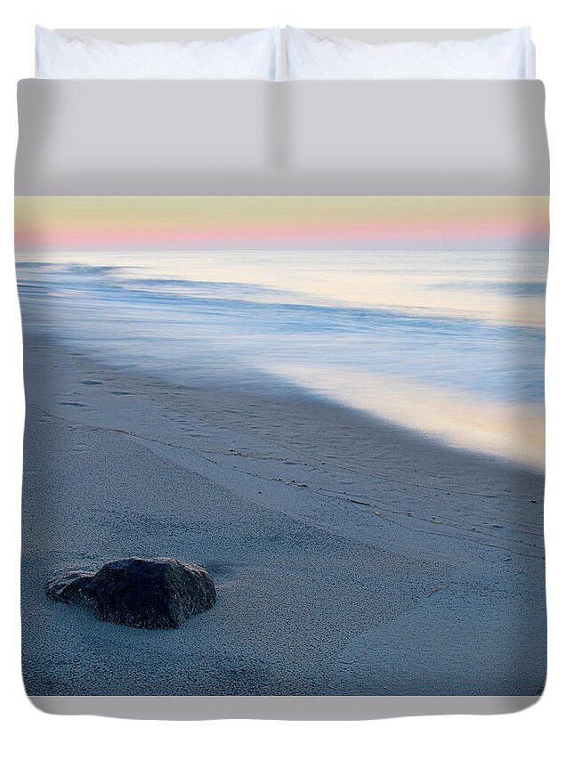 Long Beach Island Duvet Cover featuring the photograph Peace - Beach Haven, NJ by Kristia Adams
