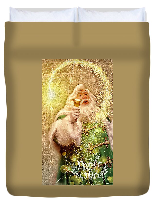 Christmas Duvet Cover featuring the photograph Peace Love Joy by Pamela Williams