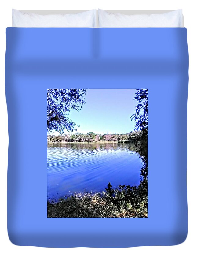 Seminole Lake Duvet Cover featuring the photograph Peace by Suzanne Berthier