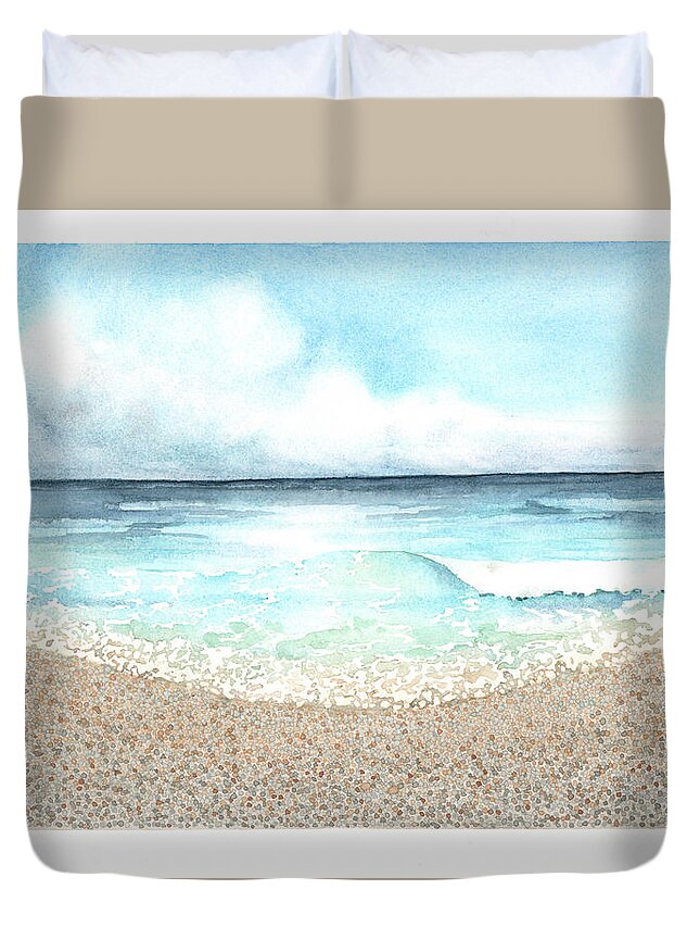 Gulf Coast Duvet Cover featuring the painting Peaceful, Easy Feeling by Hilda Wagner