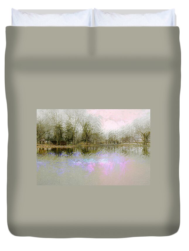 Landscape Duvet Cover featuring the photograph Peaceful Serenity by Julie Lueders 