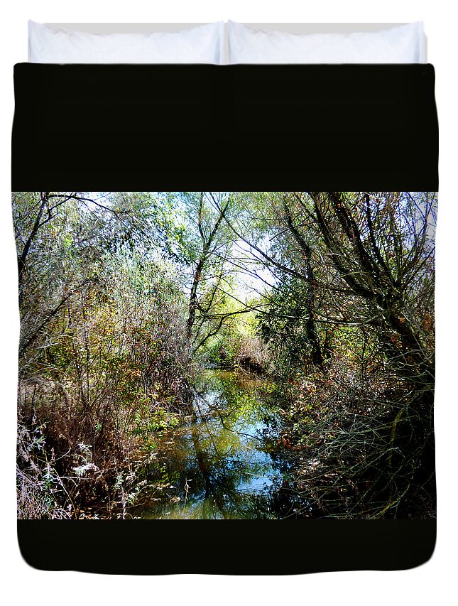 Water Duvet Cover featuring the photograph Peaceful Water by Pamela Patch