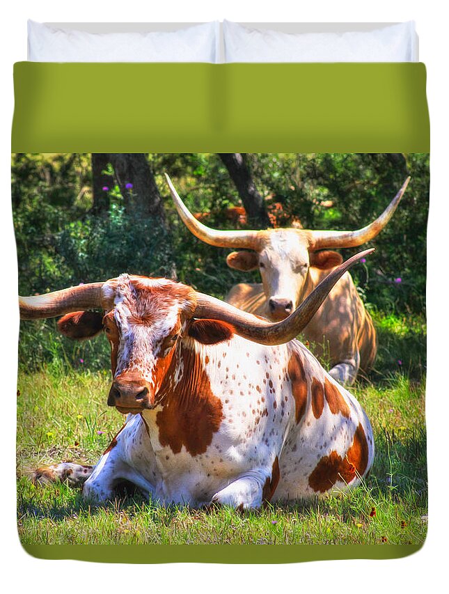 Texas Duvet Cover featuring the photograph Peaceful Weapons by Daniel George