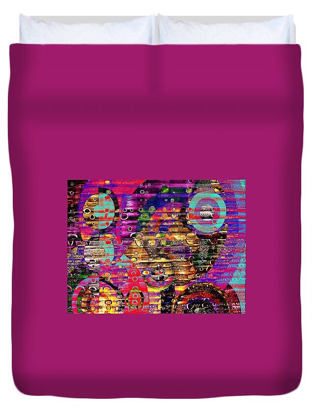 Abstract Duvet Cover featuring the photograph Peck's Party by Matt Cegelis
