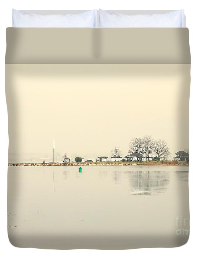 Island View Duvet Cover featuring the photograph Peirce Island by Marcia Lee Jones