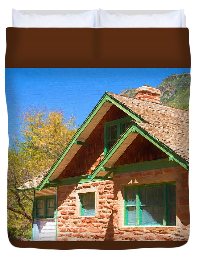 Pendley Homestead House Duvet Cover featuring the photograph Pendley Homestead House by Bonnie Follett