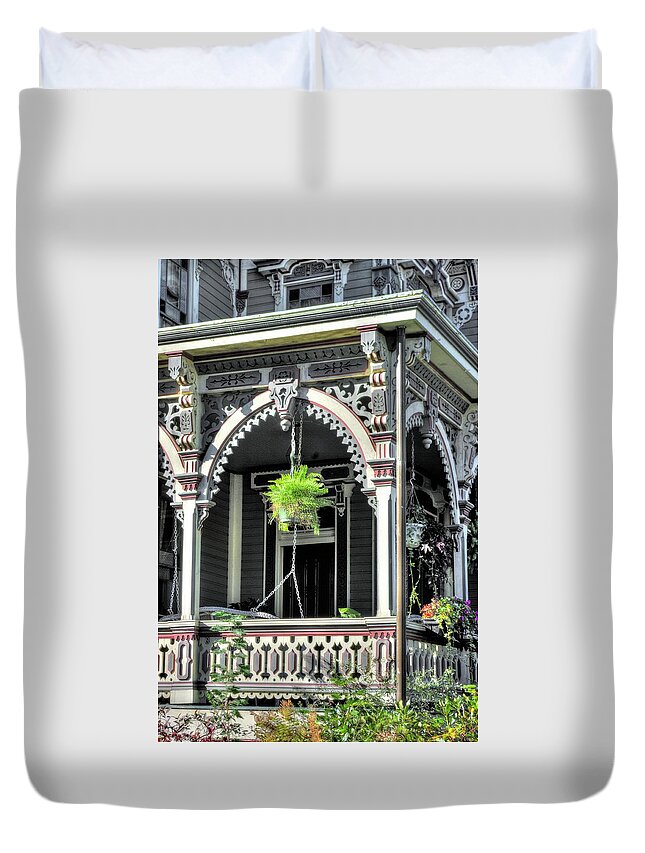 Montgomery Mansion Duvet Cover featuring the photograph Pennsylvania Country Roads - Montgomery Mansion No. 2, Close - Claysville, Washington County by Michael Mazaika