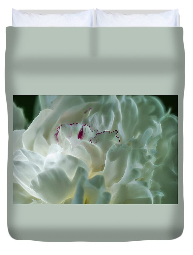Peony Duvet Cover featuring the photograph Peony Flower Energy by Beth Venner