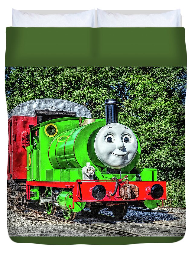 Thomas Duvet Cover featuring the photograph Percy by Lynn Sprowl