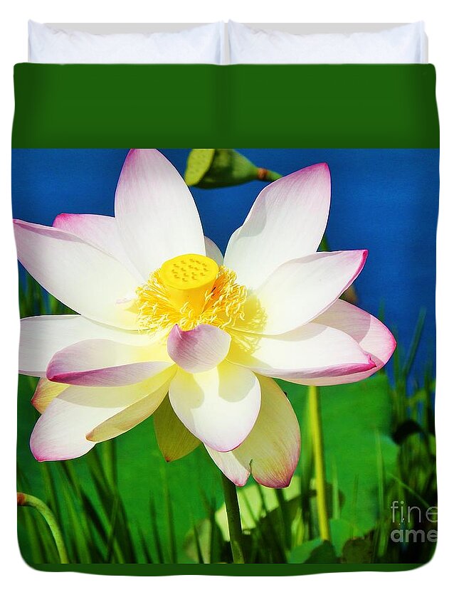 Flower Duvet Cover featuring the photograph Perfect Lily by Jan Gelders