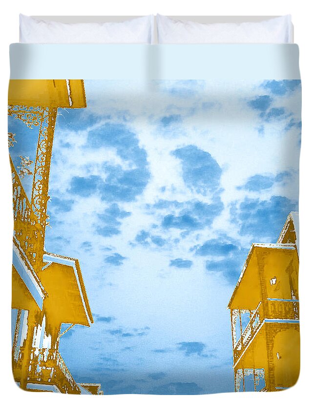 Sky Duvet Cover featuring the photograph Perfect New Orleans Day by Max Mullins