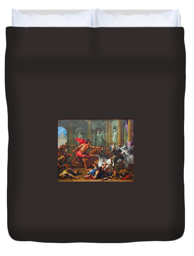 Sebastiano Ricci - Perseus With The Head Of Medusa C. 1705-10 Duvet Cover featuring the painting Perseus with the Head of Medusa by MotionAge Designs