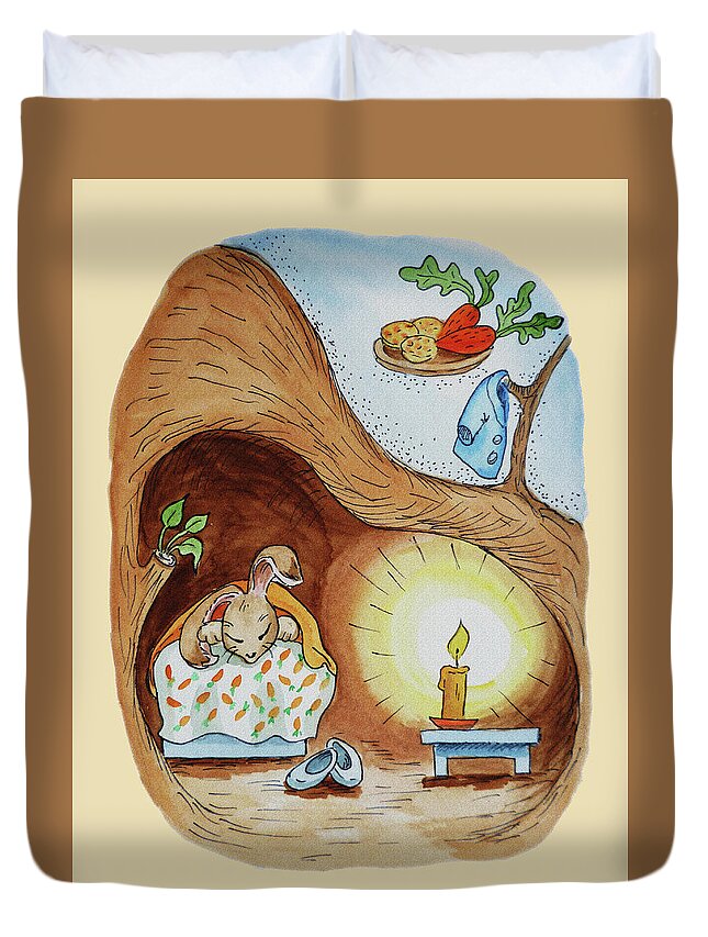 Peter Rabbit Watercolour Illustration Ii Duvet Cover For Sale By