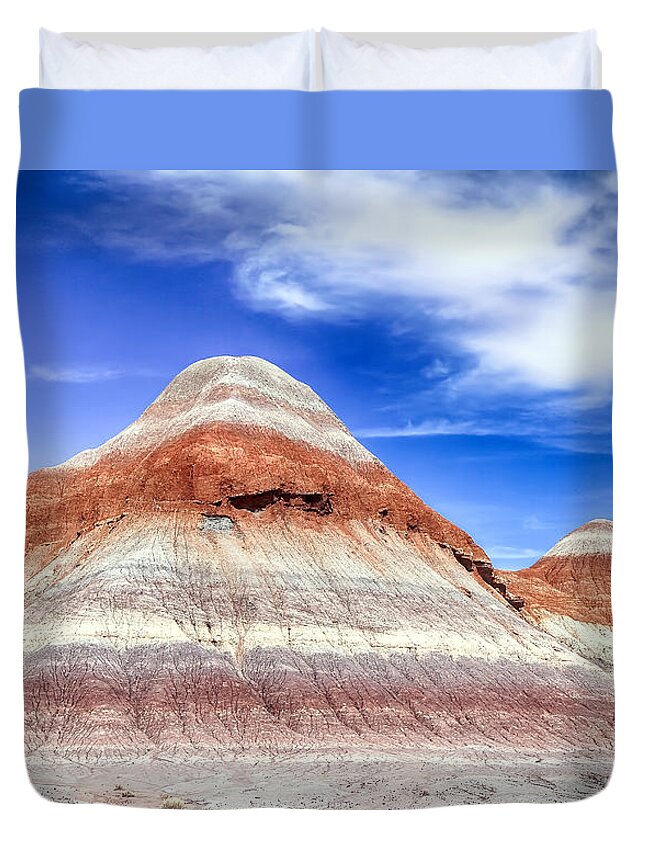Petrified Forest National Park Duvet Cover featuring the photograph Petrified Forest Teepees by Teresa Zieba