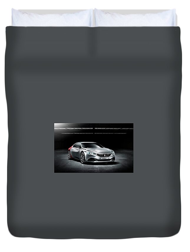 Peugeot Exalt Duvet Cover featuring the digital art Peugeot Exalt by Super Lovely