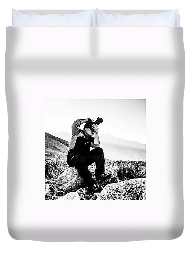  Duvet Cover featuring the photograph Phototravels by Aleck Cartwright