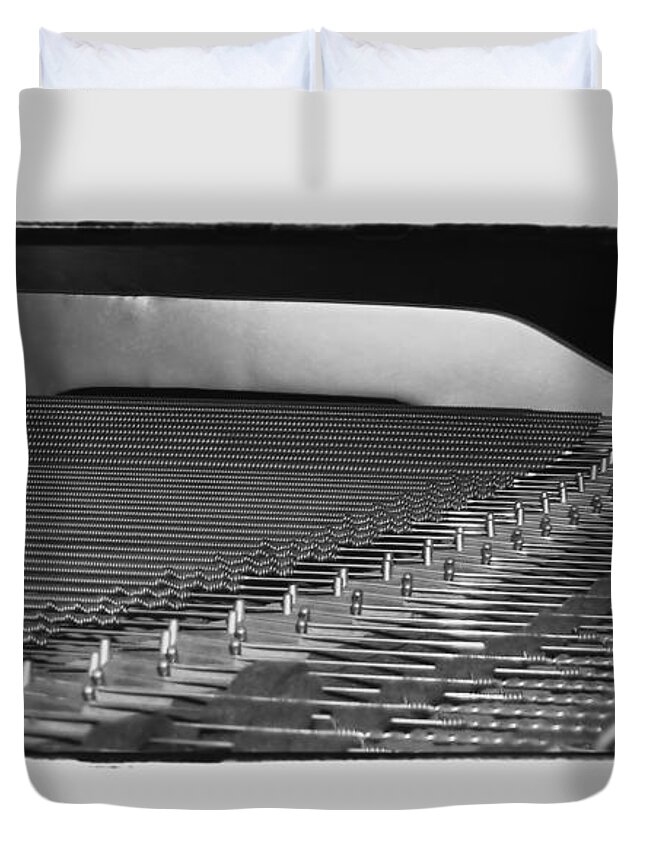 Landscape Duvet Cover featuring the photograph Piano Ways by Morgan Carter