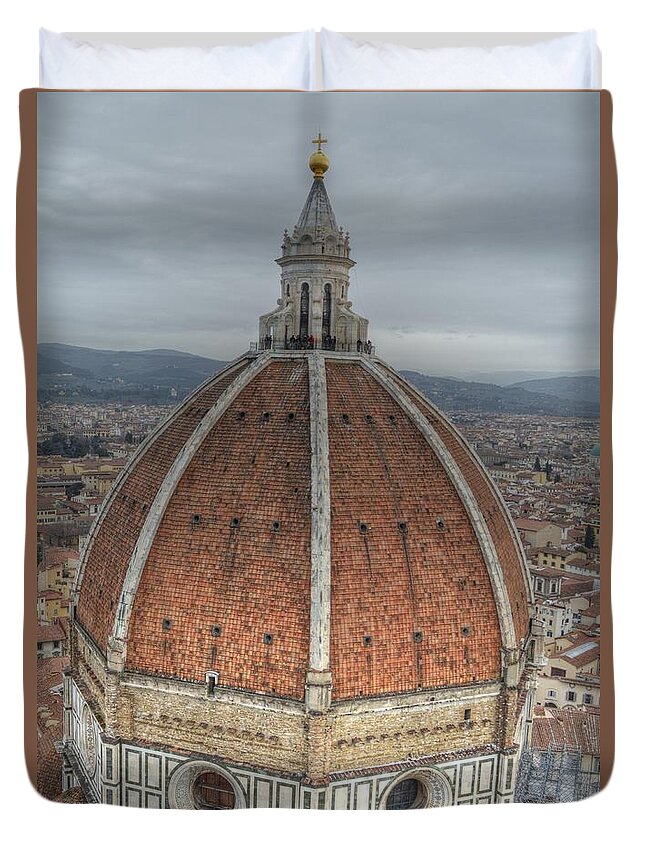 Italy Duvet Cover featuring the photograph Piazza del Duomo by Bill Hamilton