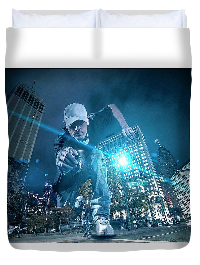 Dj Just Nick Duvet Cover featuring the photograph Pics by Nick by Nicholas Grunas