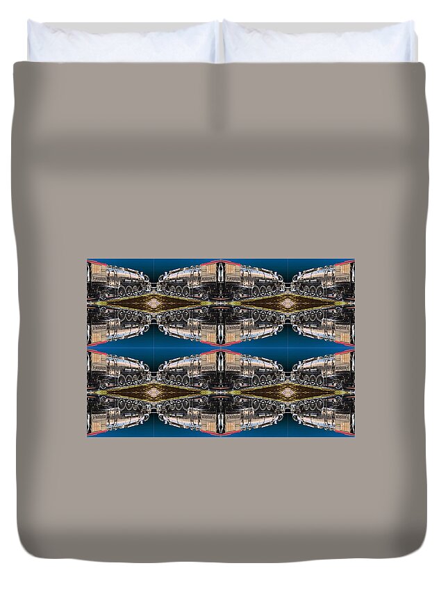 Train Duvet Cover featuring the photograph Picture Putty Puzzle 11 by Pamela Critchlow