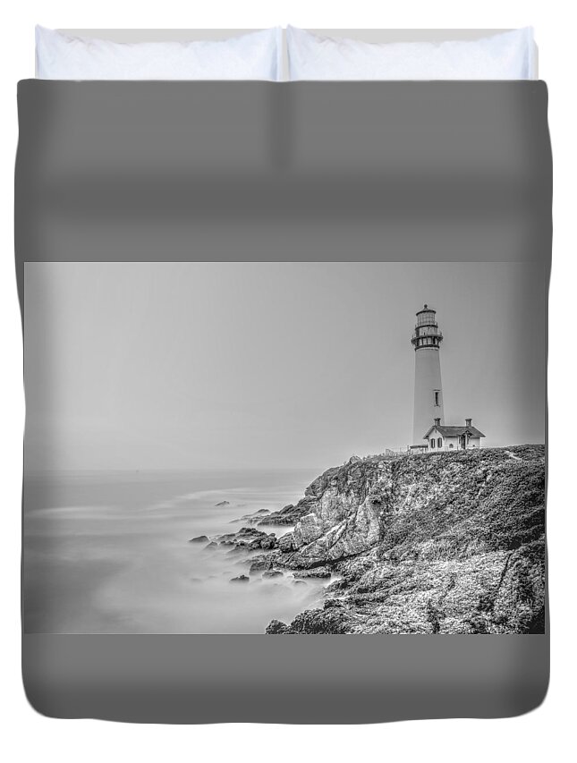 Pidgeon Point Duvet Cover featuring the photograph Pidgeon Point Lighthouse by John King