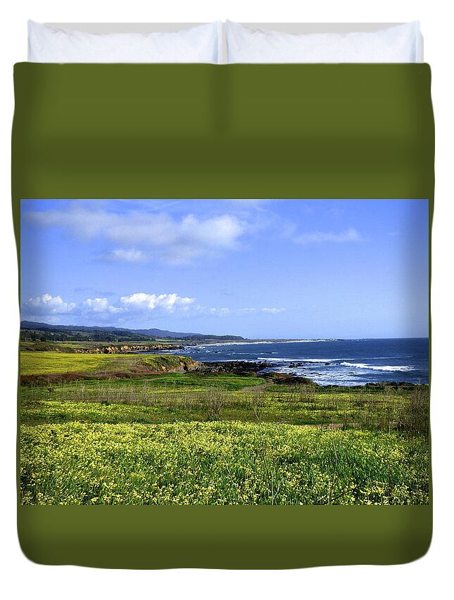 California Coast Duvet Cover featuring the photograph Pigeon Point California by Amelia Racca