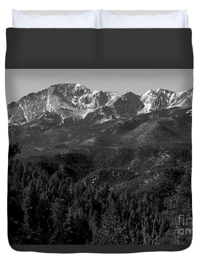 Bald Mountain Duvet Cover featuring the photograph Pikes Peak Spring by Steven Krull