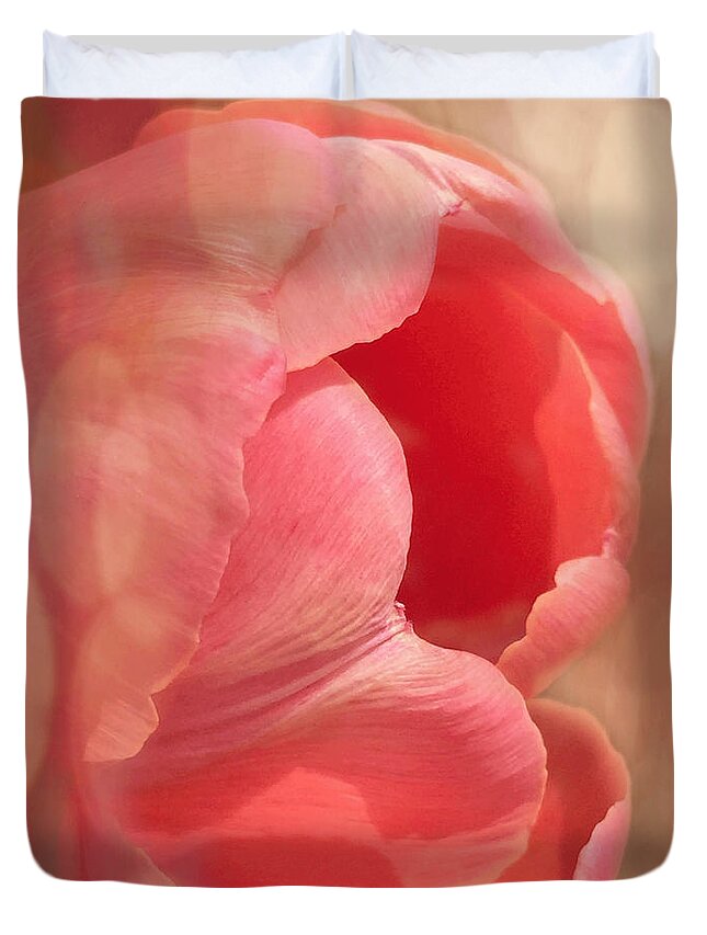 Flower Duvet Cover featuring the photograph Pink Dreams by Arlene Carmel
