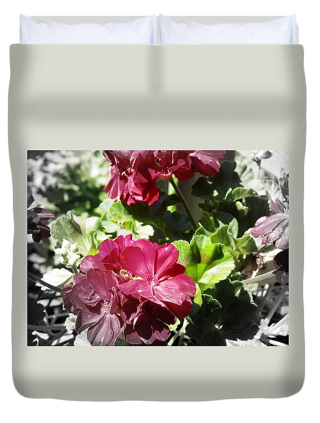 Pink Duvet Cover featuring the photograph Pink Glory by Deborah Kunesh